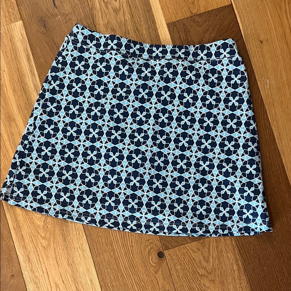 Navy blue White Mini Skort under shorts golf tennis pocket athletic wear leisure